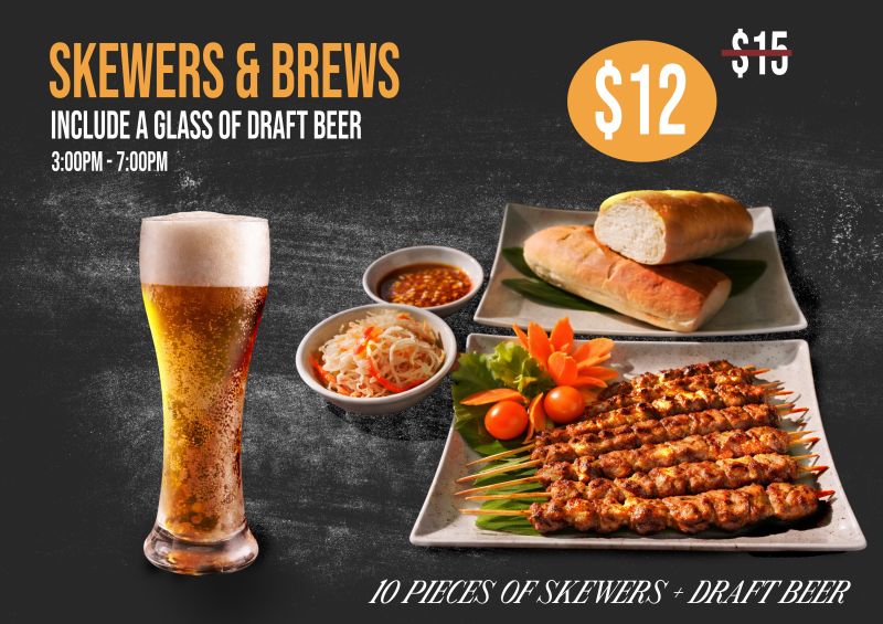 Skewers & Brews Happy Hour